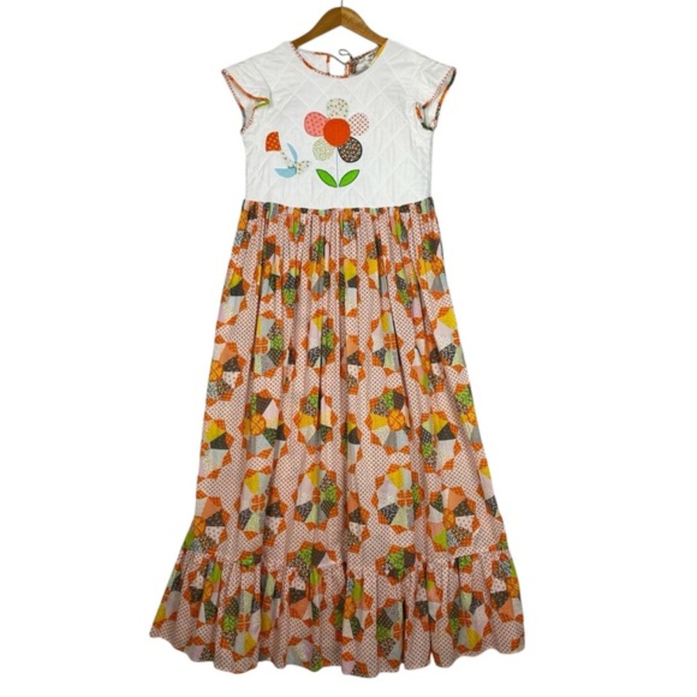 Manoush Maxi Dress‎ Womens 4 Empire Waist Cotton Cottage Patchwork Prairie Boho